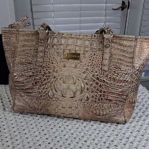 Brahmin Tan Crocodile Embossed Women's Bag